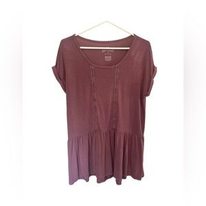 American eagle soft & sexy short sleeve t shirt with ruffle skirt size Xsmall !